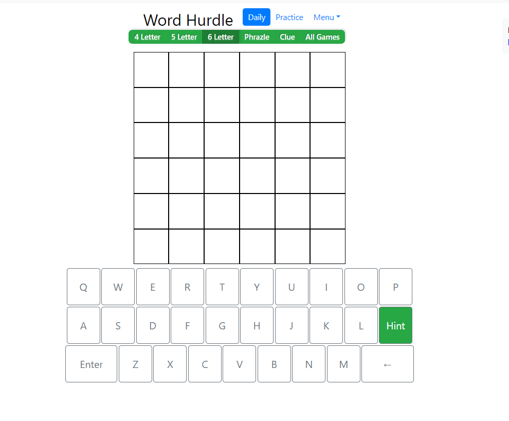 Wordle Hurdle 6 Letter Word